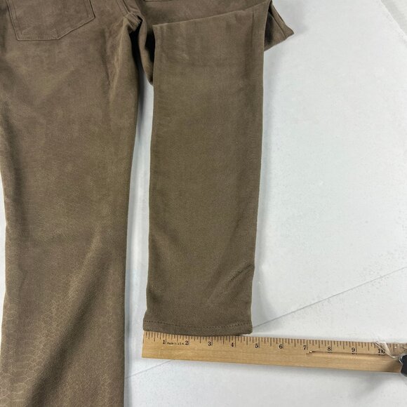 7 For All Mankind Jeans Womens 29 Skinny Ankle Tan Brown Snakeskin Stretch Denim - Picture 11 of 16